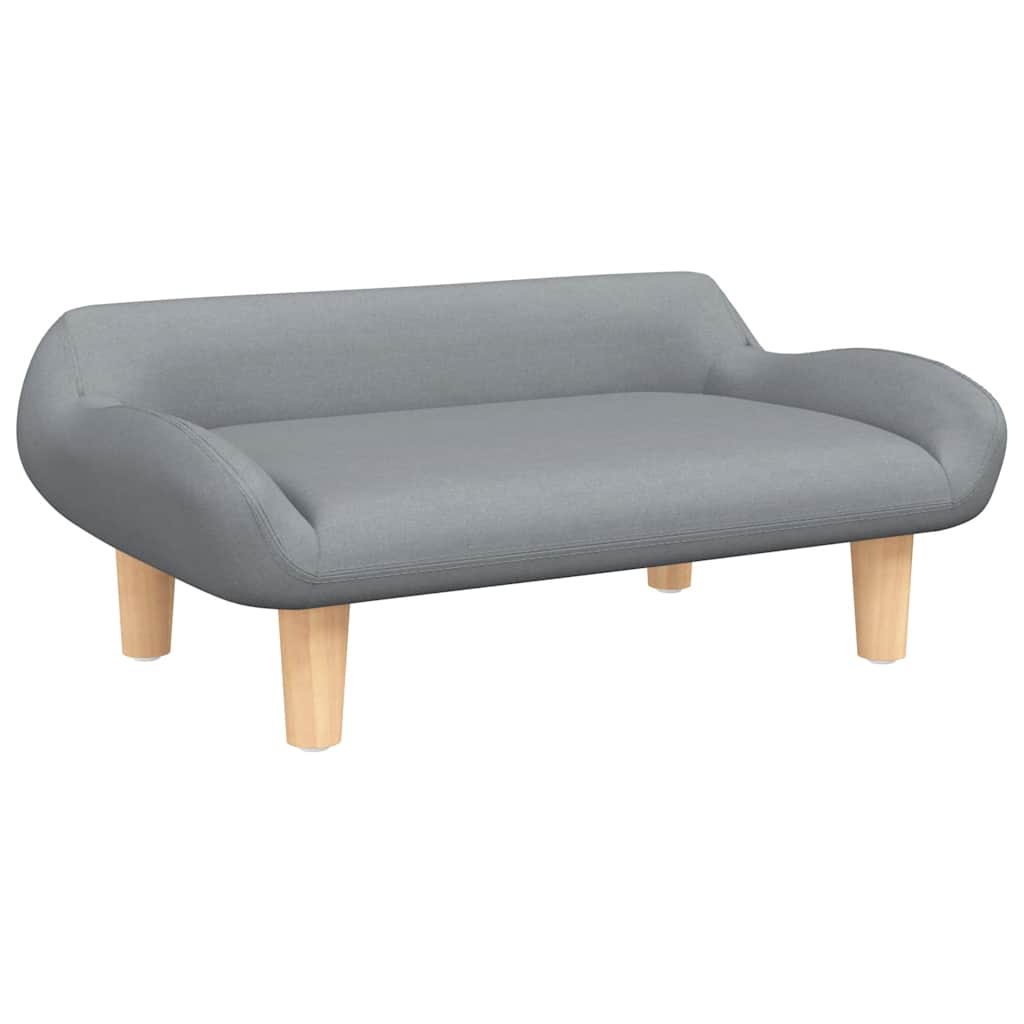 Lettino per Cani Grigio Chiaro 70x40x24 cm in Tessuto