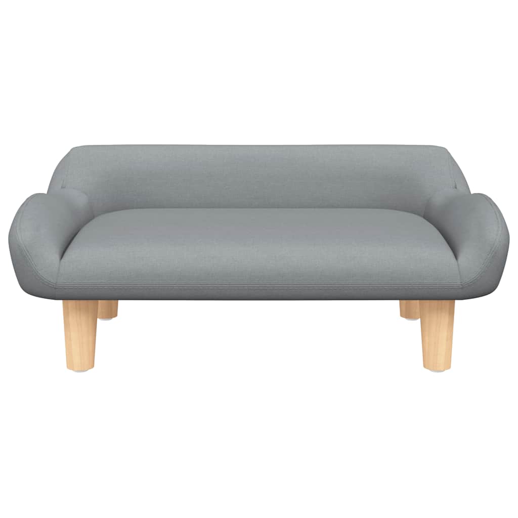 Lettino per Cani Grigio Chiaro 70x40x24 cm in Tessuto