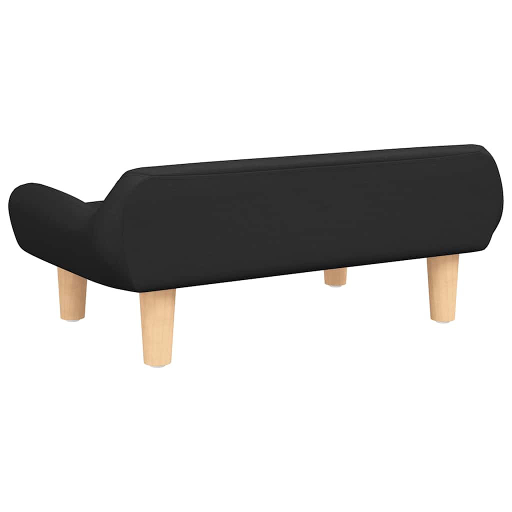 Lettino per Cani Nero 70x40x24 cm in Tessuto