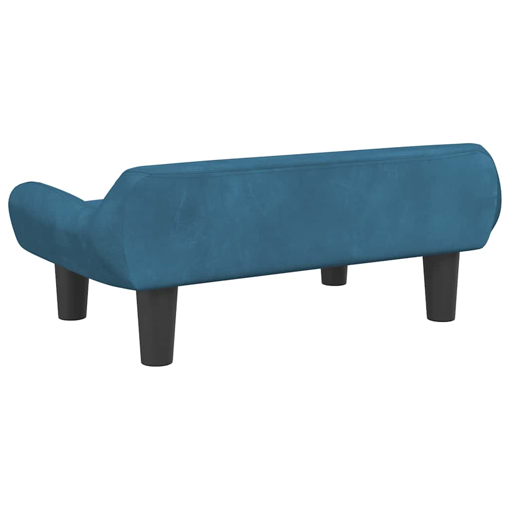 Lettino per Cani Blu 70x40x24 cm in Velluto