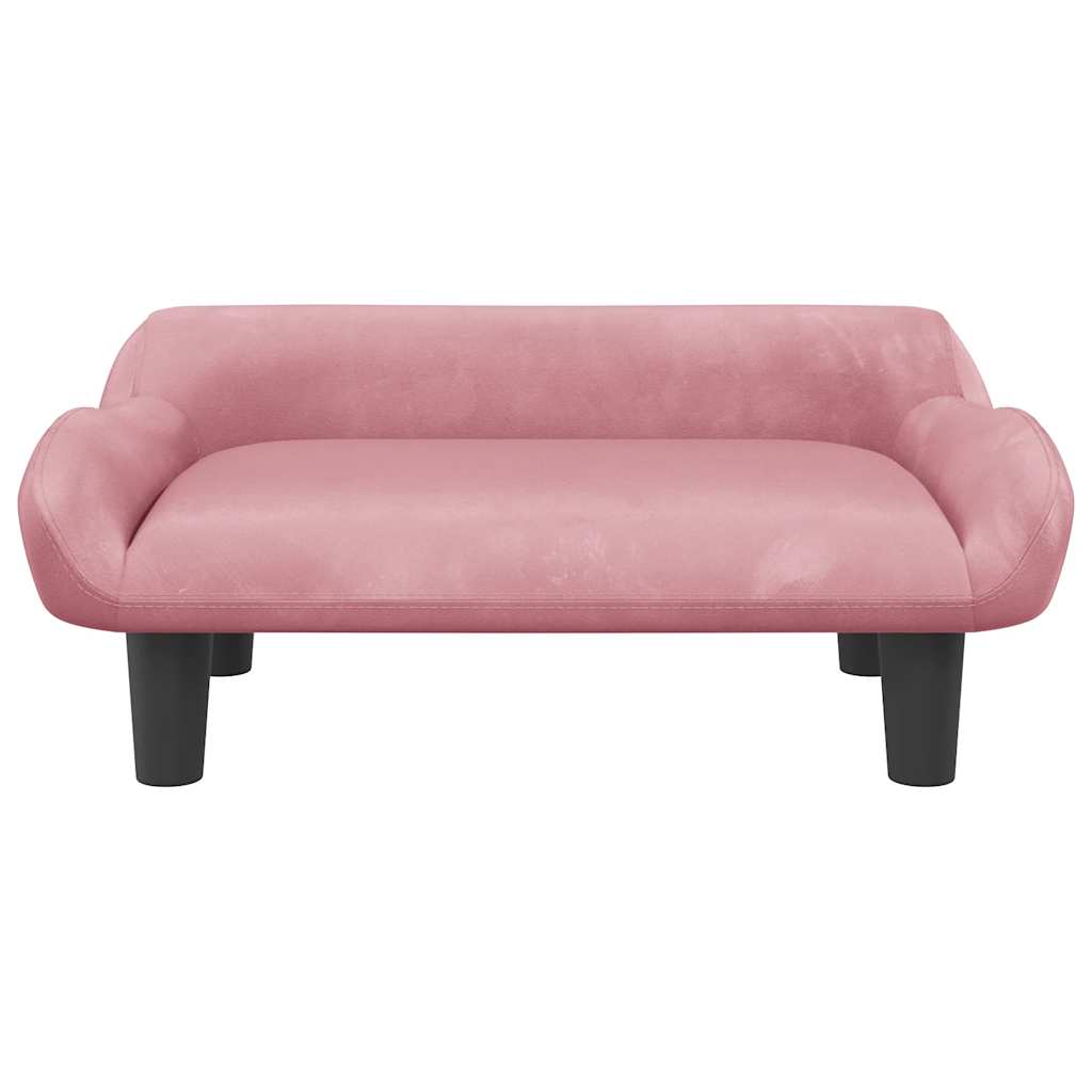 Lettino per Cani Rosa 70x40x24 cm in Velluto