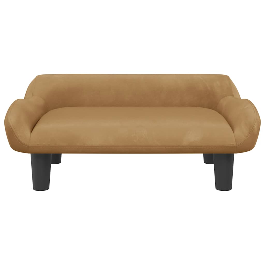 Lettino per Cani Marrone 70x40x24 cm in Velluto