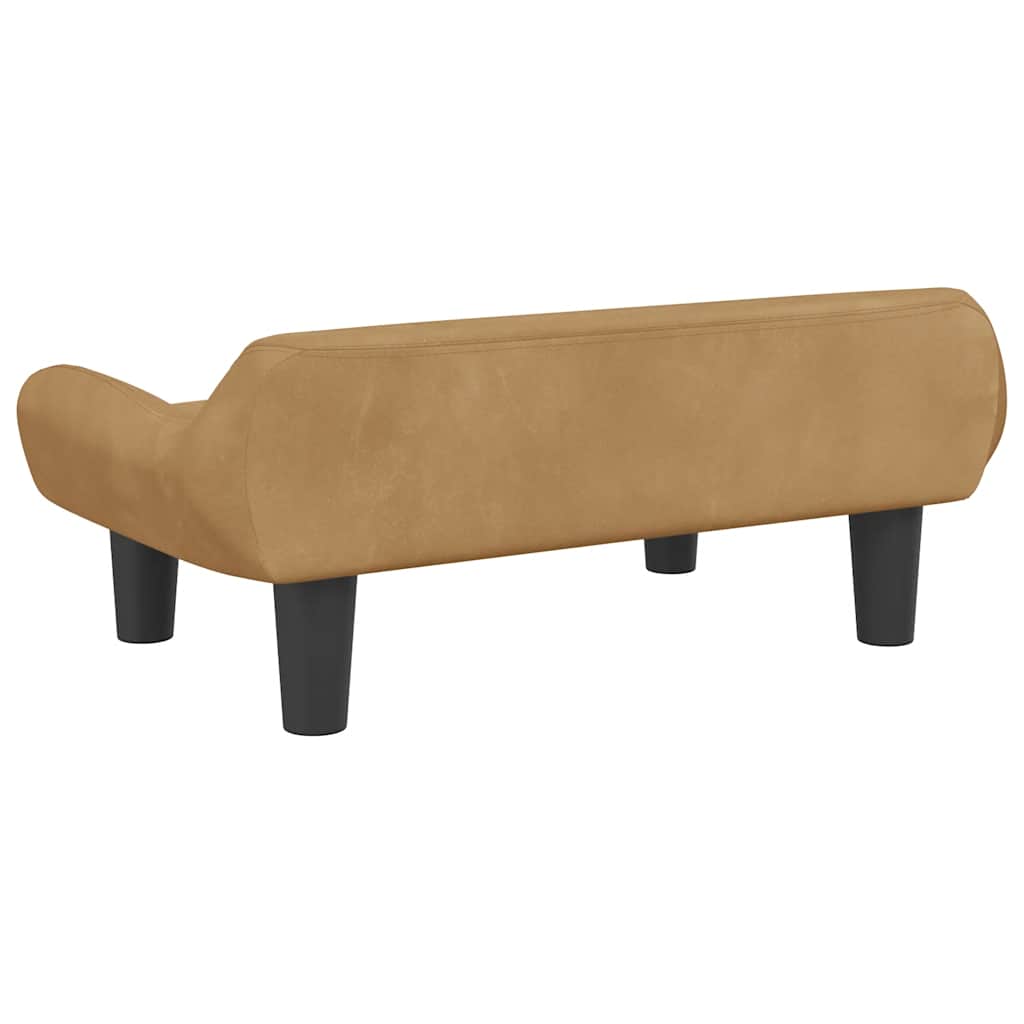 Lettino per Cani Marrone 70x40x24 cm in Velluto