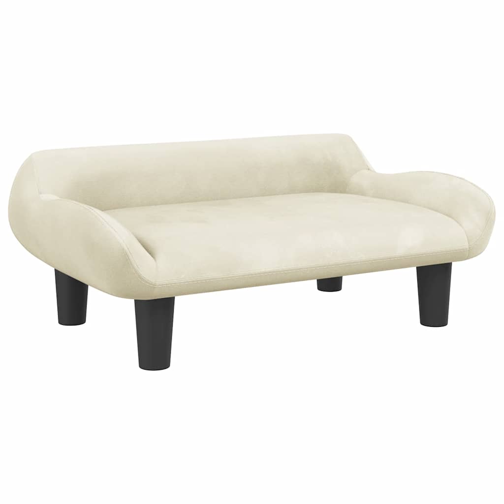 Lettino per Cani Crema 70x40x24 cm in Velluto