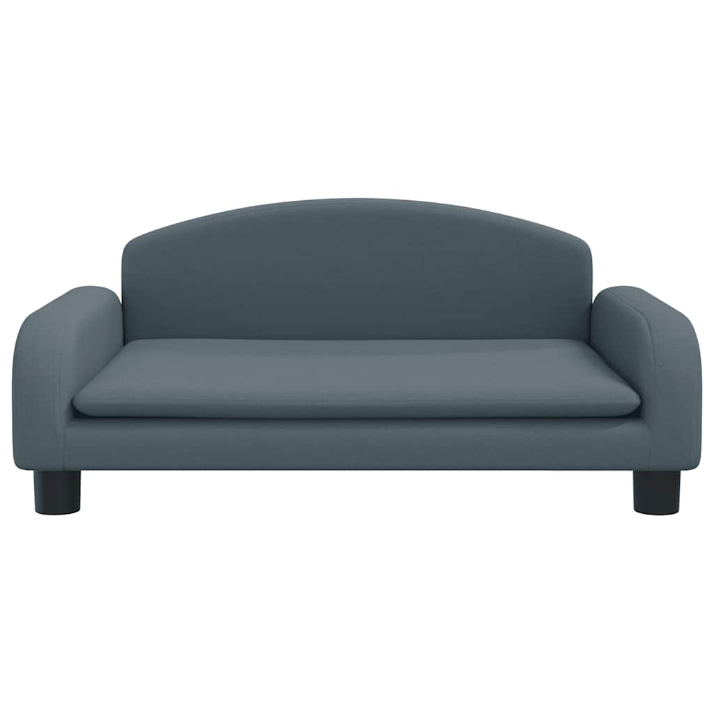 Lettino per Cani Grigio Scuro 70x45x30 cm in Tessuto