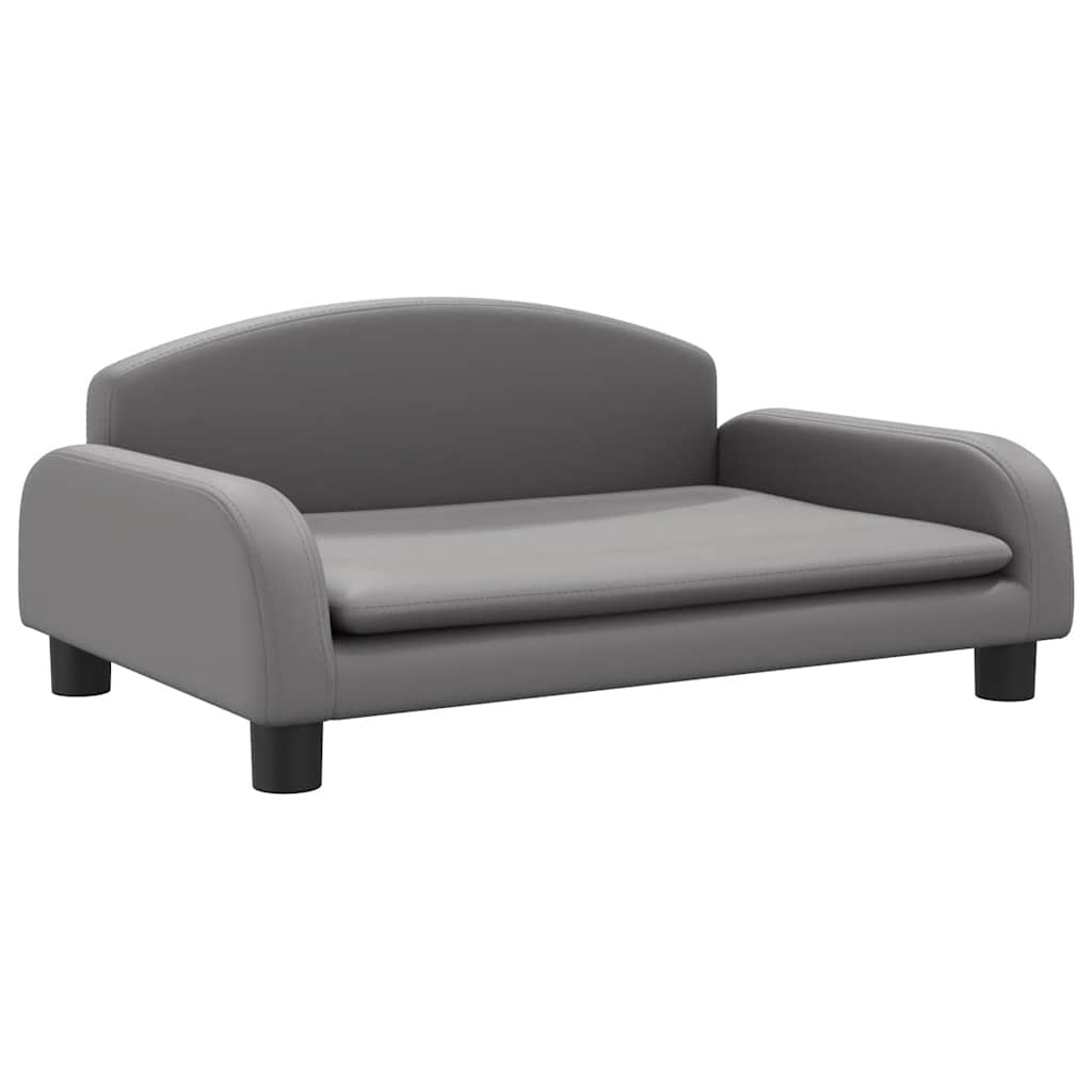 Lettino per Cani Grigio 70x45x30 cm in Similpelle