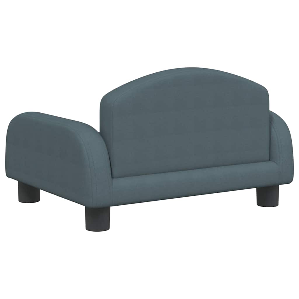 Lettino per Cani Grigio Scuro 50x40x30 cm in Tessuto