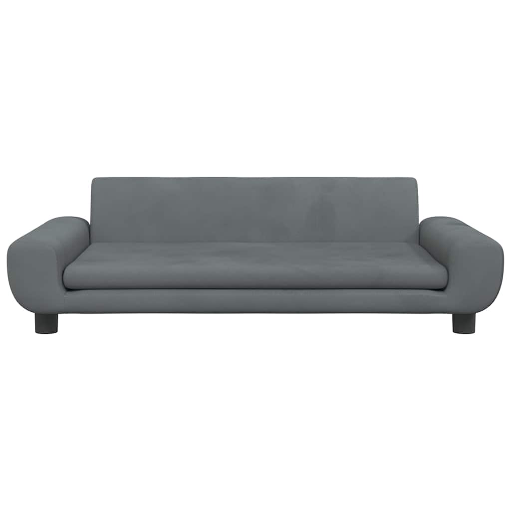 Lettino per Cani Grigio Scuro 100x54x33 cm in Velluto