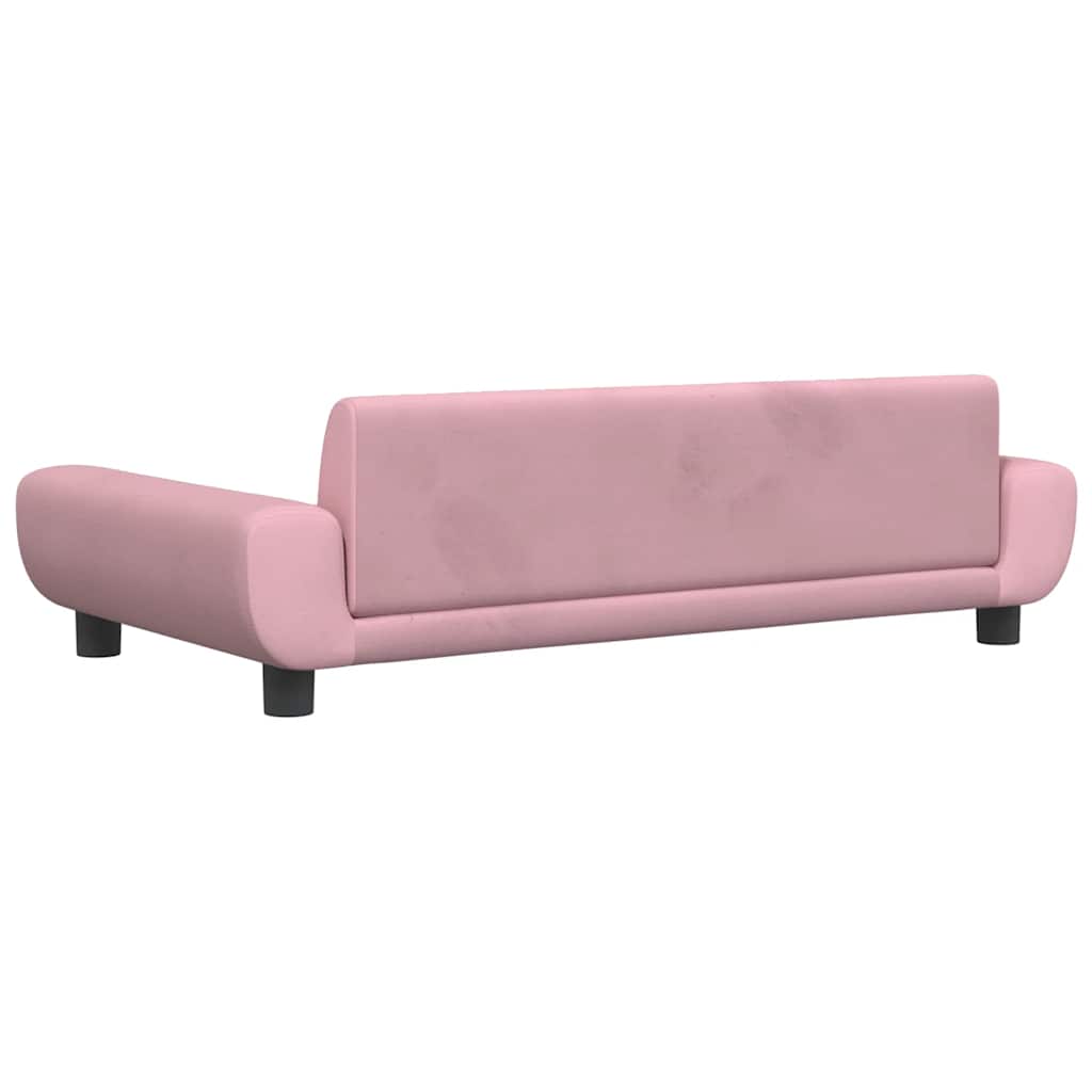 Lettino per Cani Rosa 100x54x33 cm in Velluto