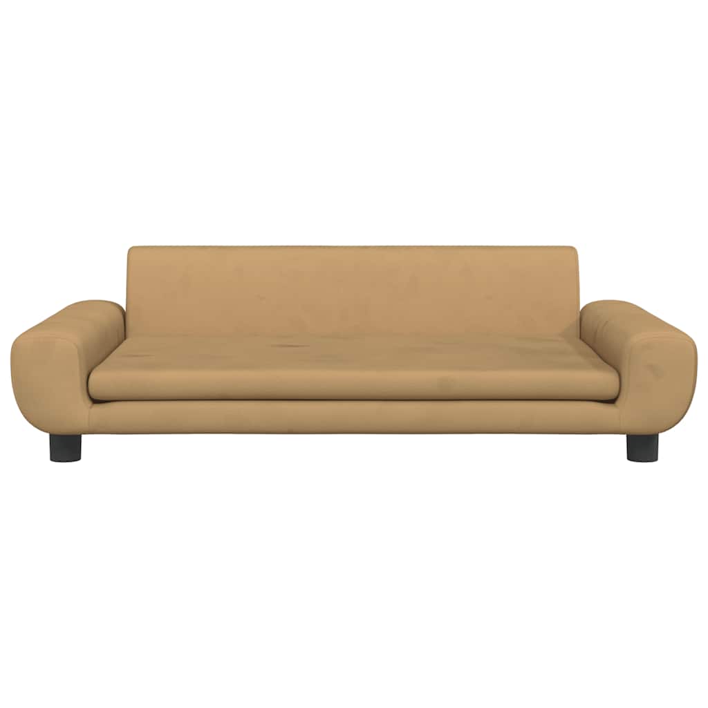 Lettino per Cani Marrone 100x54x33 cm in Velluto