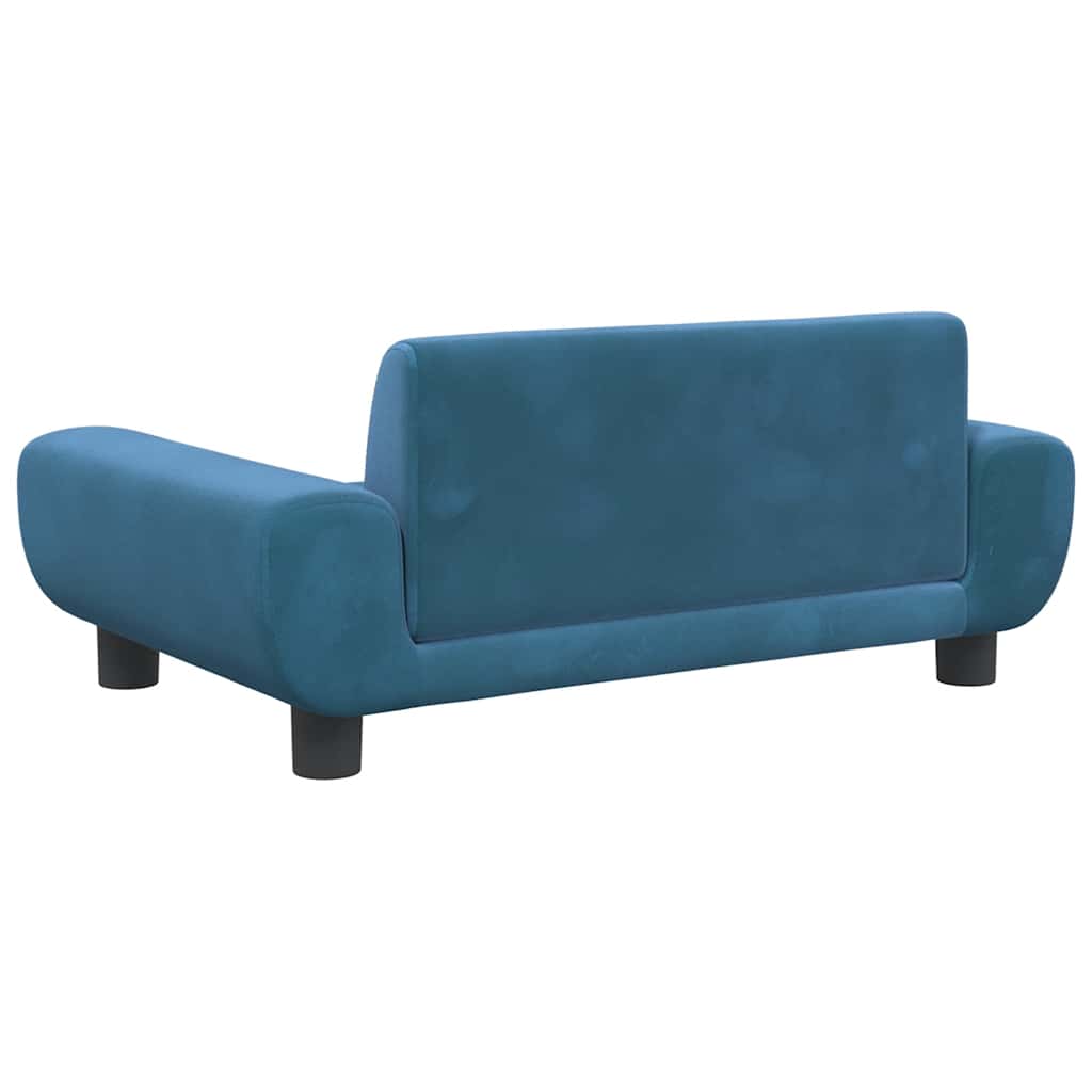 Lettino per Cani Blu 70x45x33 cm in Velluto
