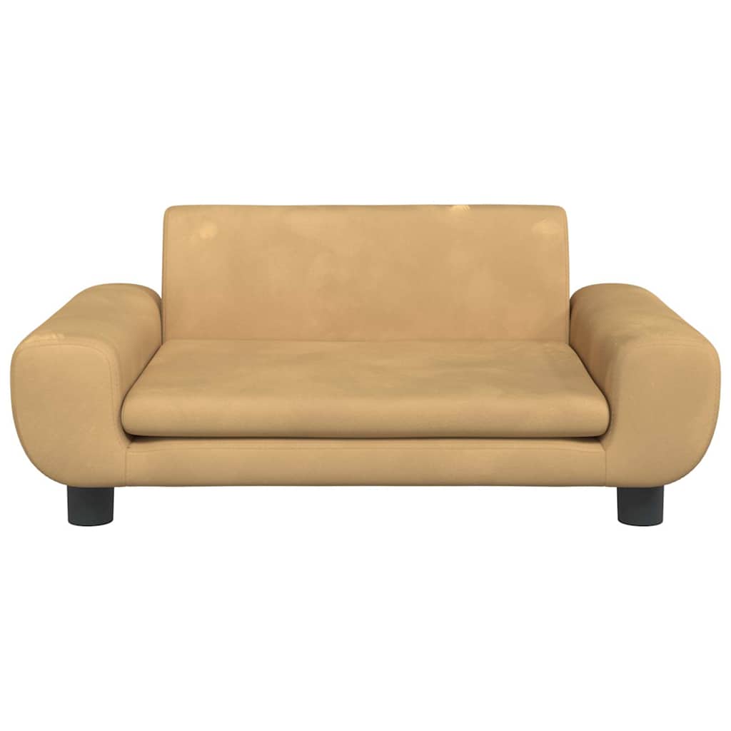 Lettino per Cani Marrone 70x45x33 cm in Velluto
