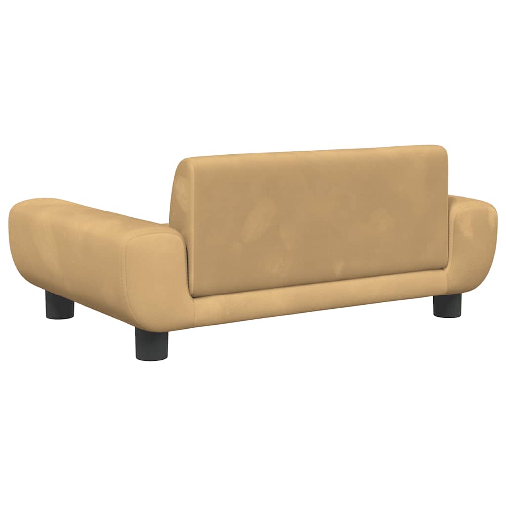 Lettino per Cani Marrone 70x45x33 cm in Velluto