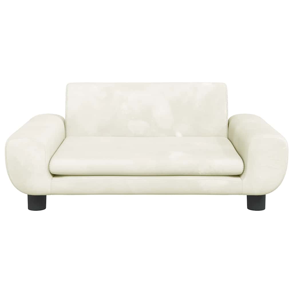 Lettino per Cani Crema 70x45x33 cm in Velluto