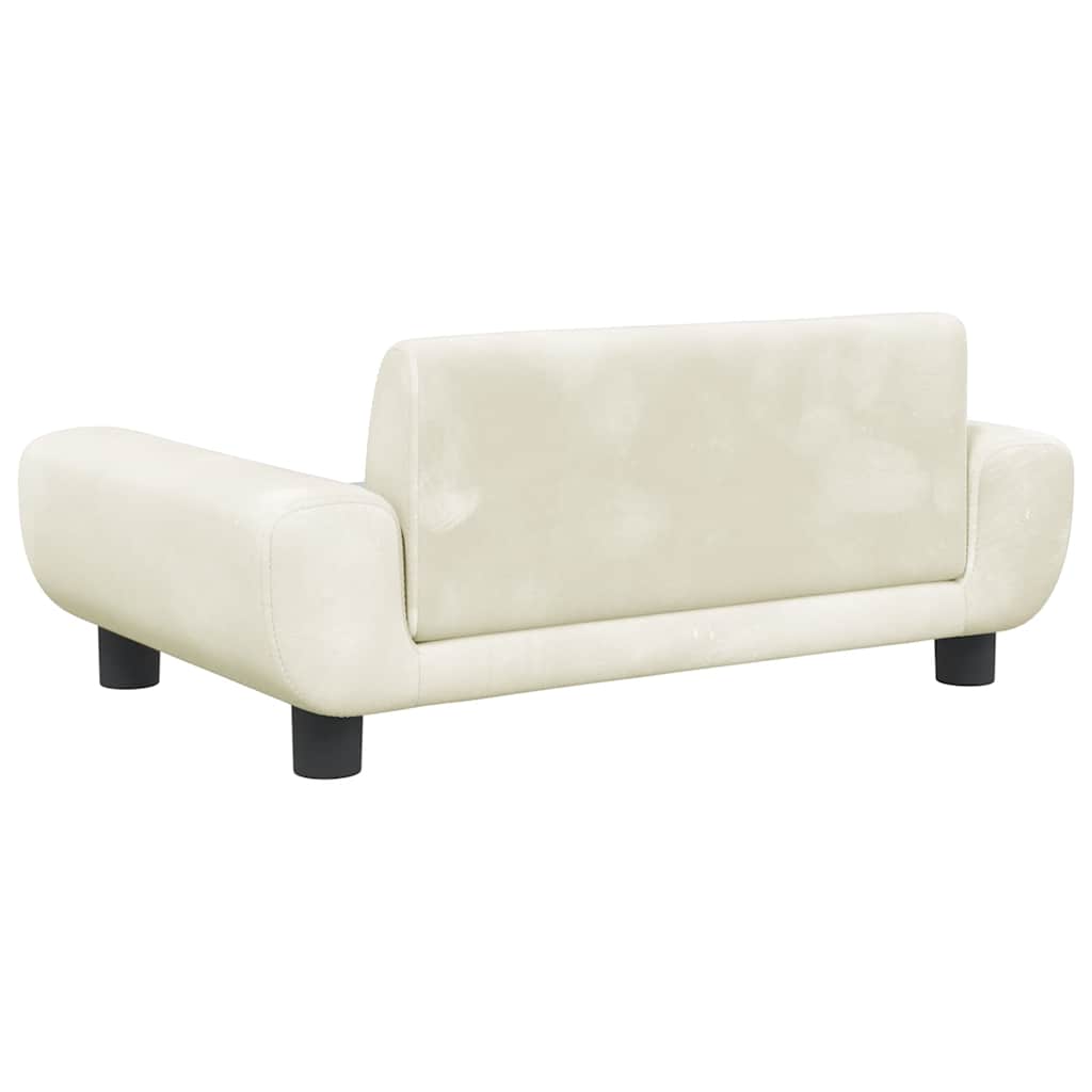 Lettino per Cani Crema 70x45x33 cm in Velluto