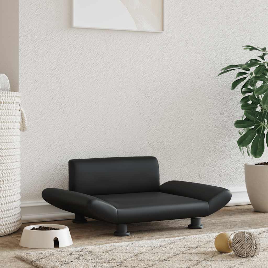 Lettino per Cani Nero 70x45x28 cm in Similpelle