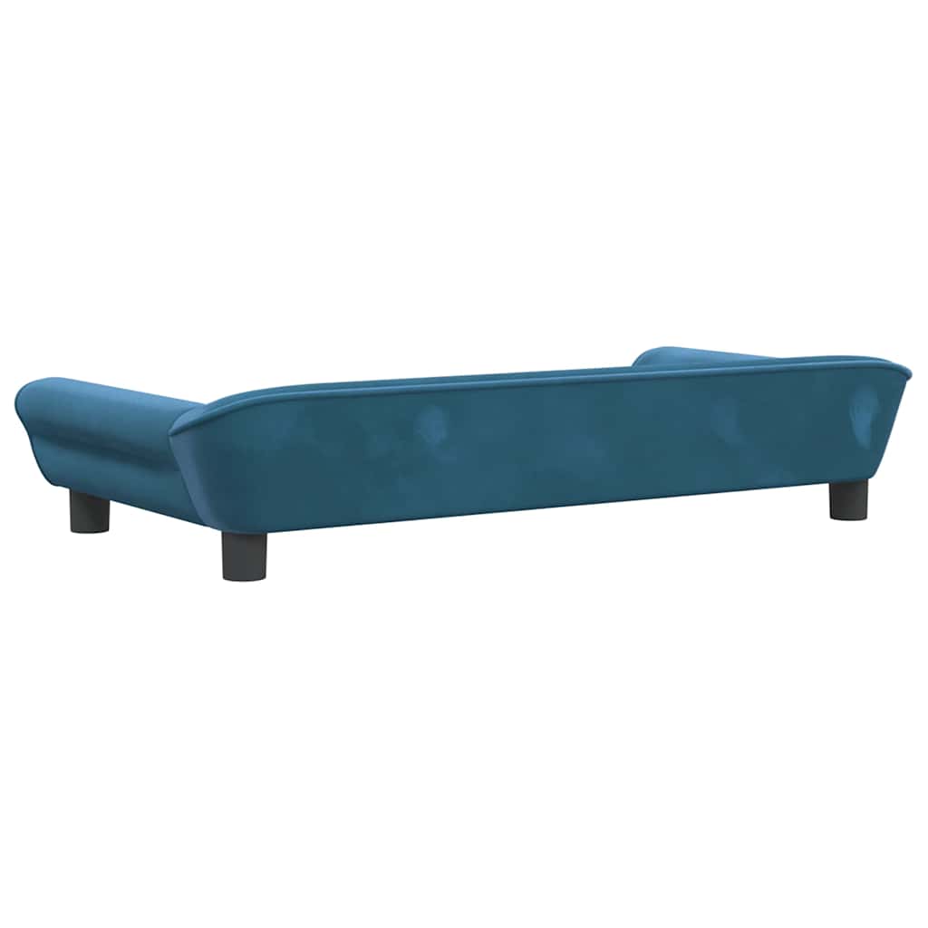 Lettino per Cani Blu 100x50x21 cm in Velluto