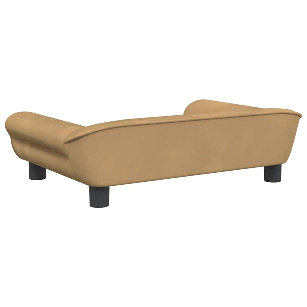 Lettino per Cani Marrone 70x48x22 cm in Velluto