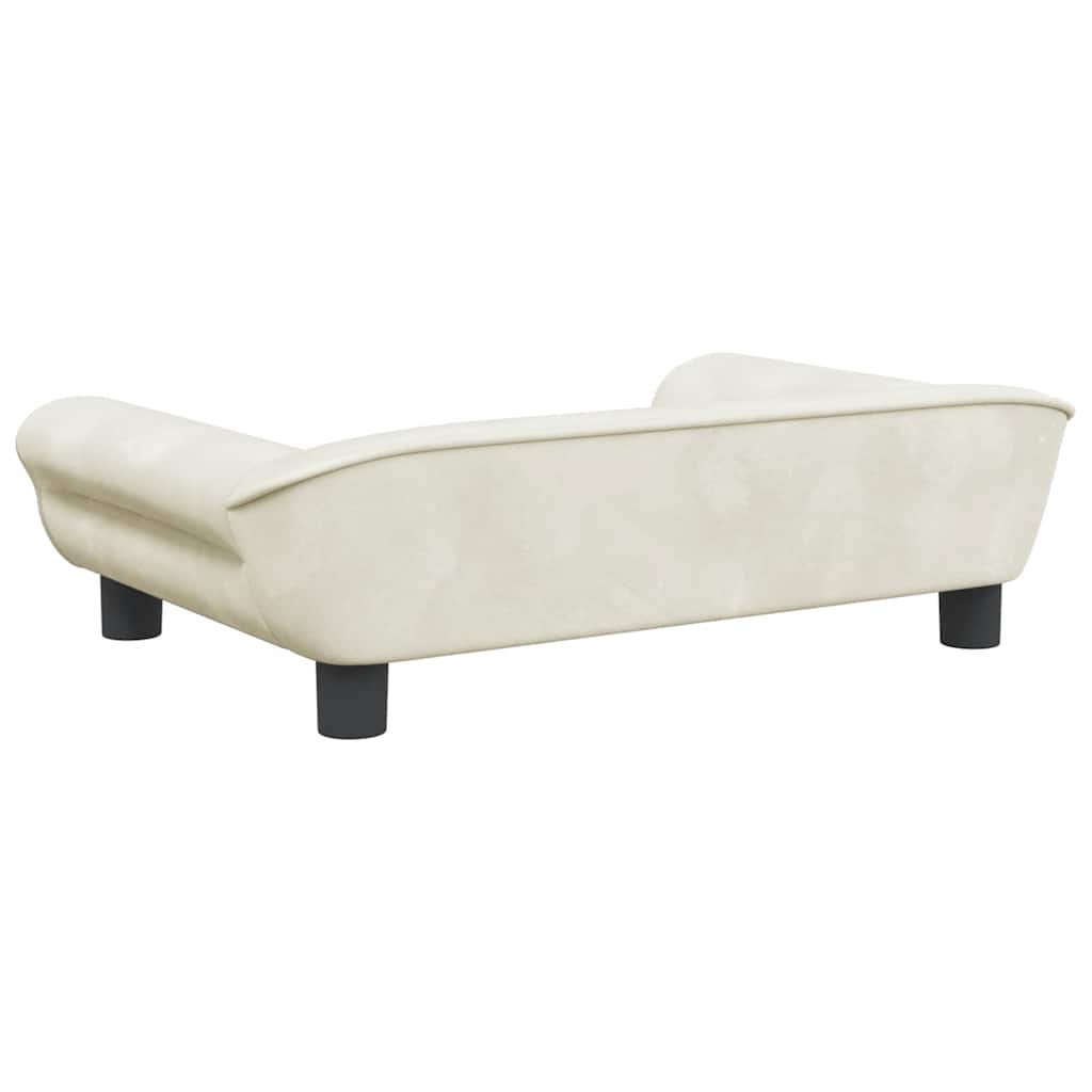 Lettino per Cani Crema 70x48x22 cm in Velluto