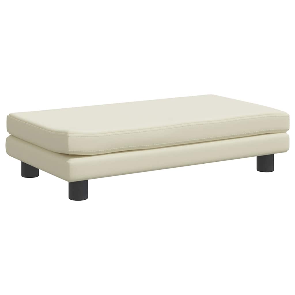 Lettino per Cani con Estensione Crema 100x50x30cm in Similpelle