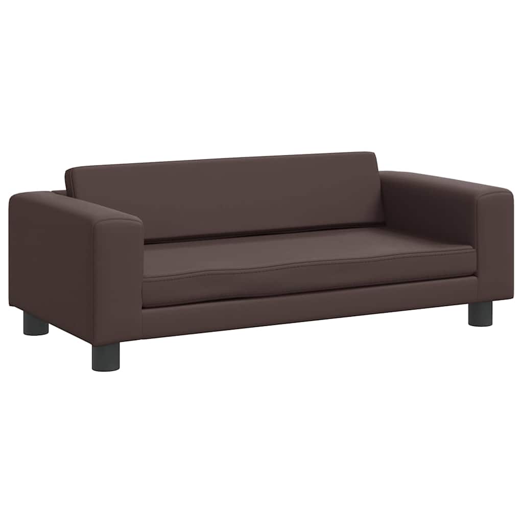 Lettino per Cani con Estensione Marrone 100x50x30 cm Similpelle
