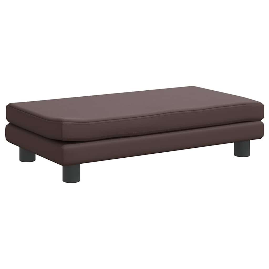 Lettino per Cani con Estensione Marrone 100x50x30 cm Similpelle