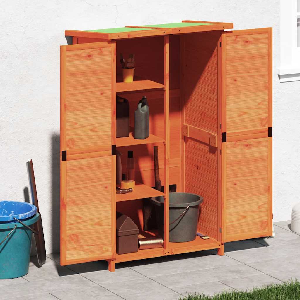 Rimessa da Giardino Marrone 83x57x140 cm Legno Massello di Pino