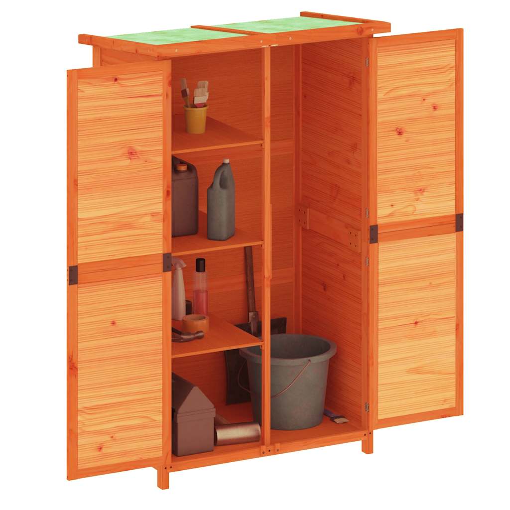 Rimessa da Giardino Marrone 83x57x140 cm Legno Massello di Pino