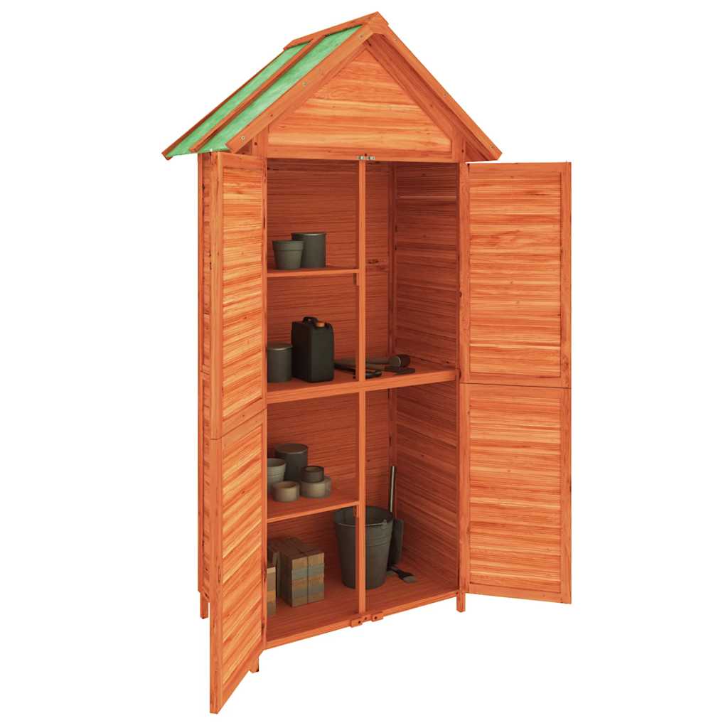 Rimessa da Giardino Marrone 89x52,5x175 cm Legno Massello Pino
