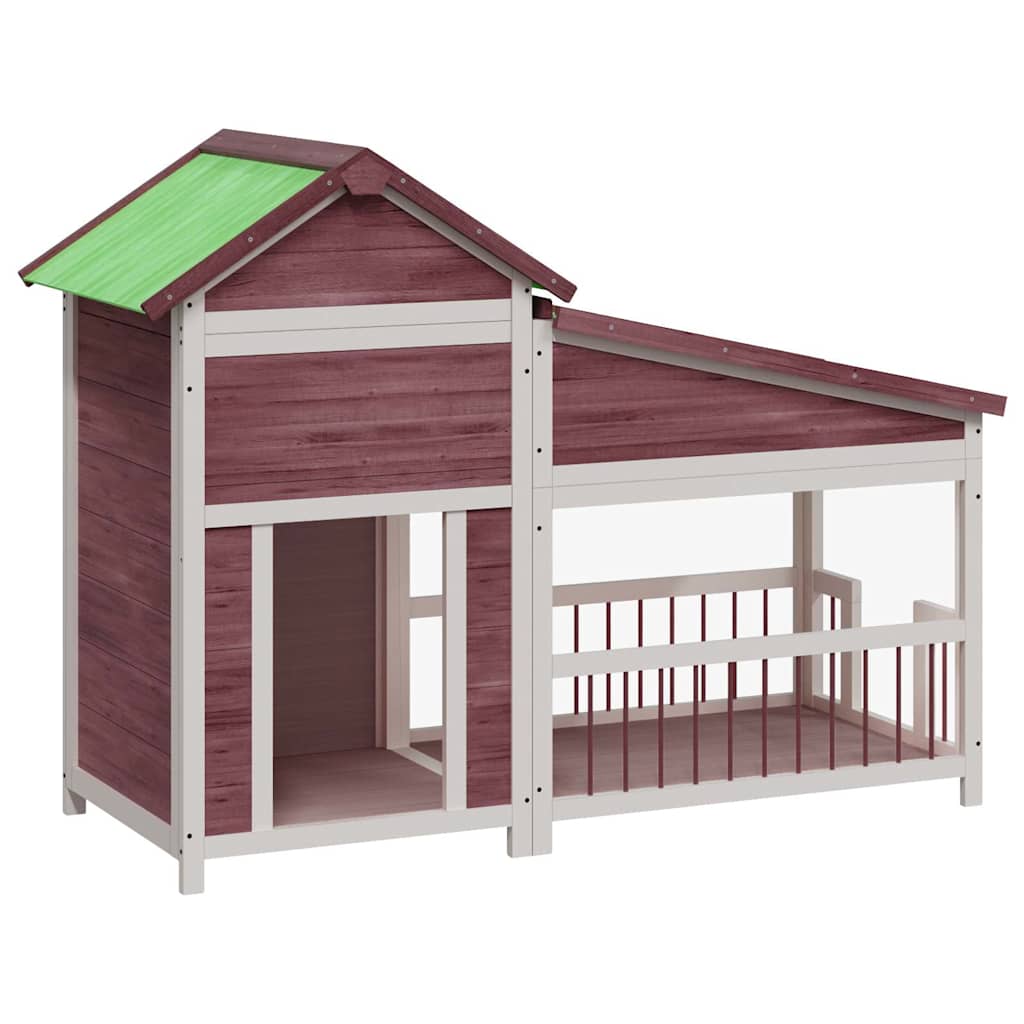 Cuccia per Cani Moka 143x60,5x109 cm in Legno Massello di Pino