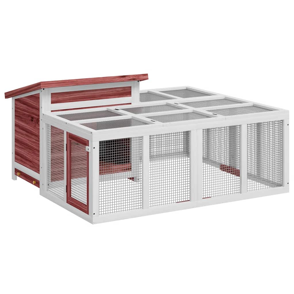 Conigliera Moka 144x123x67,5 cm in Legno Massello di Pino