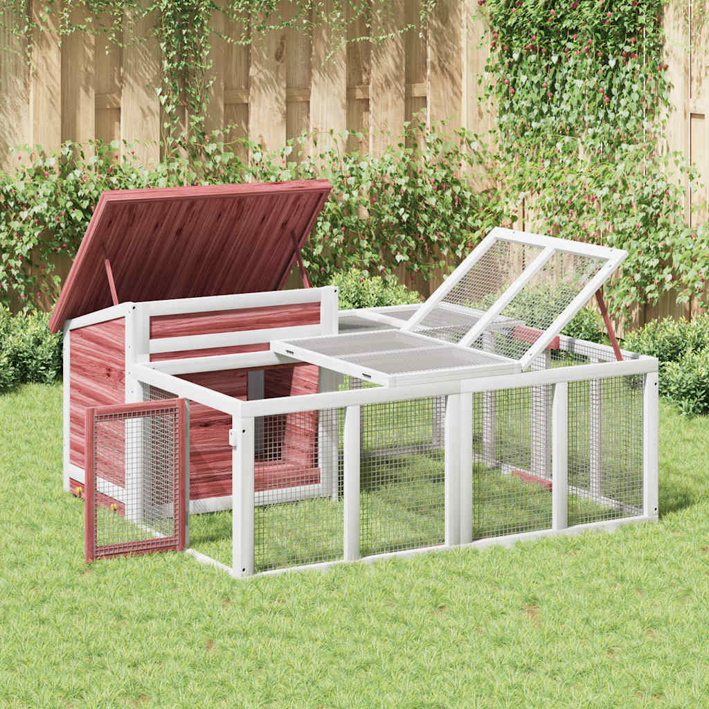 Conigliera Moka 144x123x67,5 cm in Legno Massello di Pino