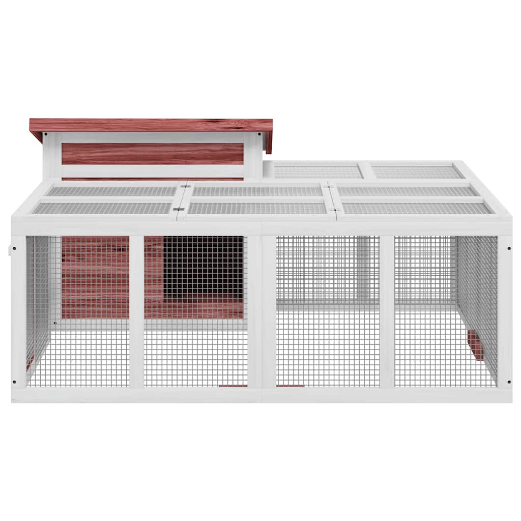 Conigliera Moka 144x123x67,5 cm in Legno Massello di Pino
