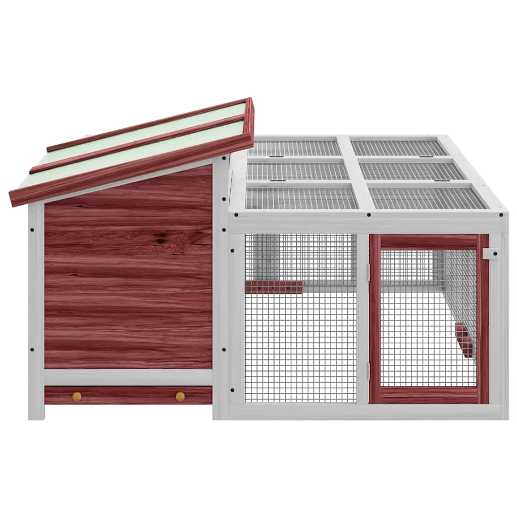 Conigliera Moka 144x123x67,5 cm in Legno Massello di Pino