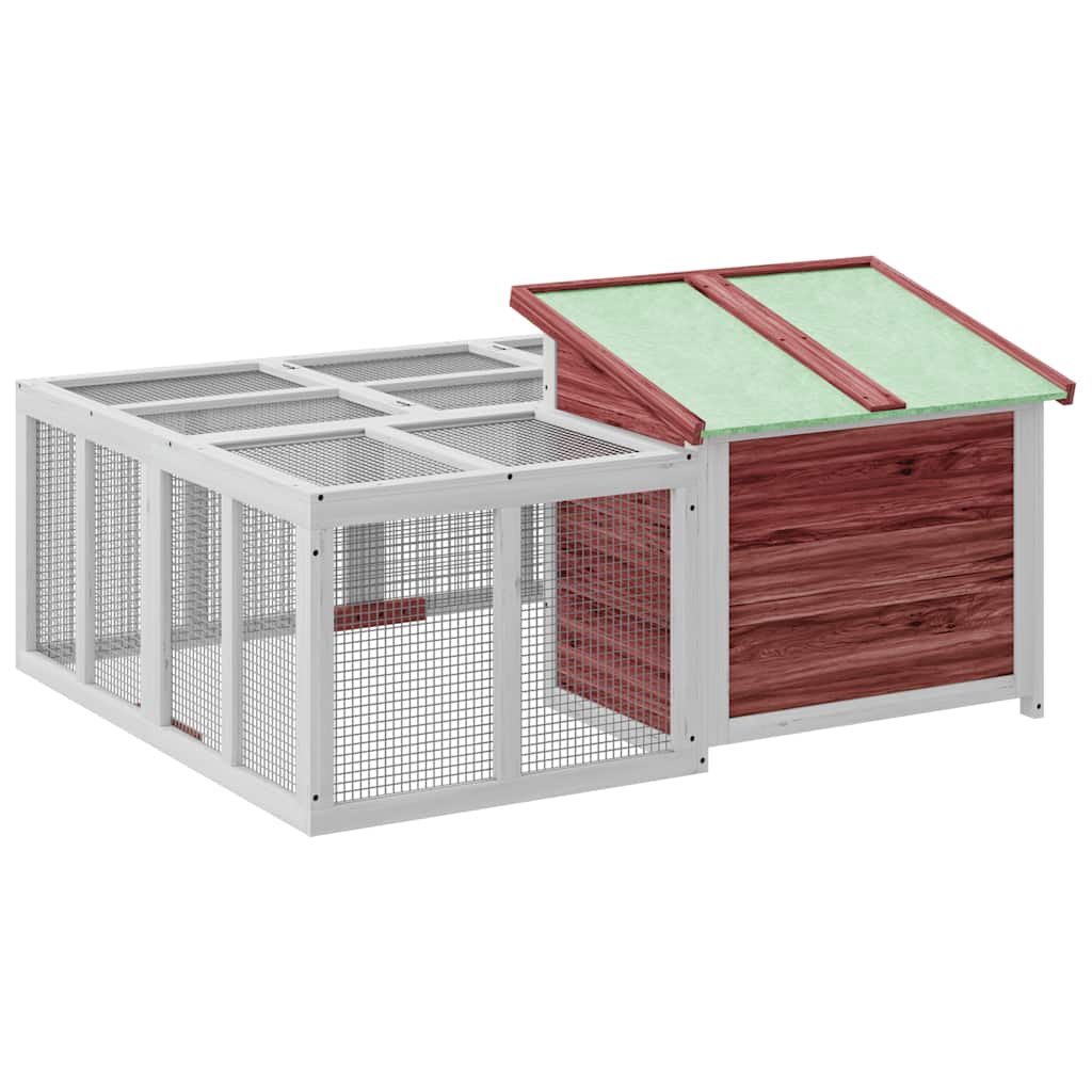 Conigliera Moka 144x123x67,5 cm in Legno Massello di Pino