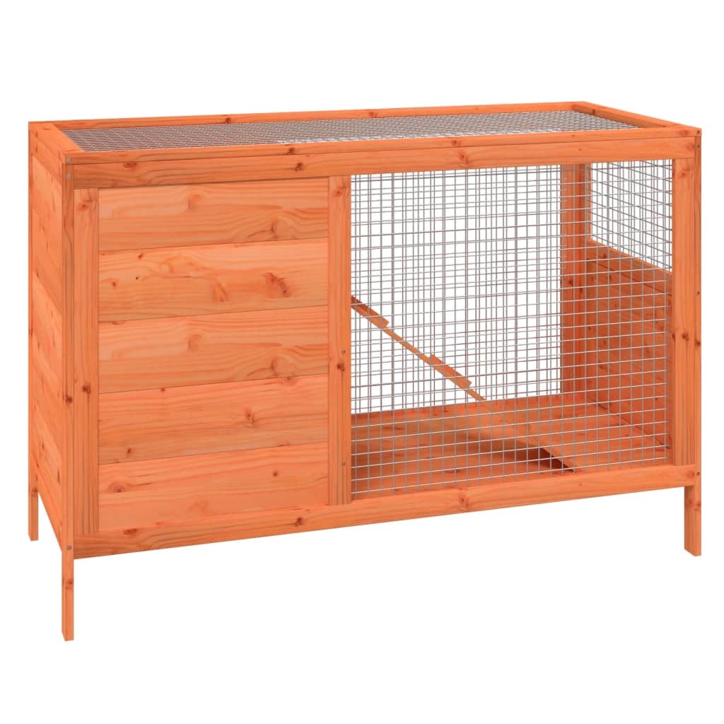 Conigliera Marrone 103x44x69,5 cm in Legno Massello di Pino