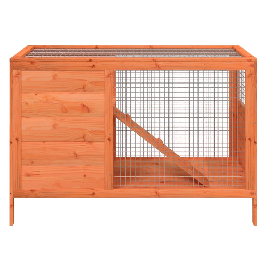 Conigliera Marrone 103x44x69,5 cm in Legno Massello di Pino