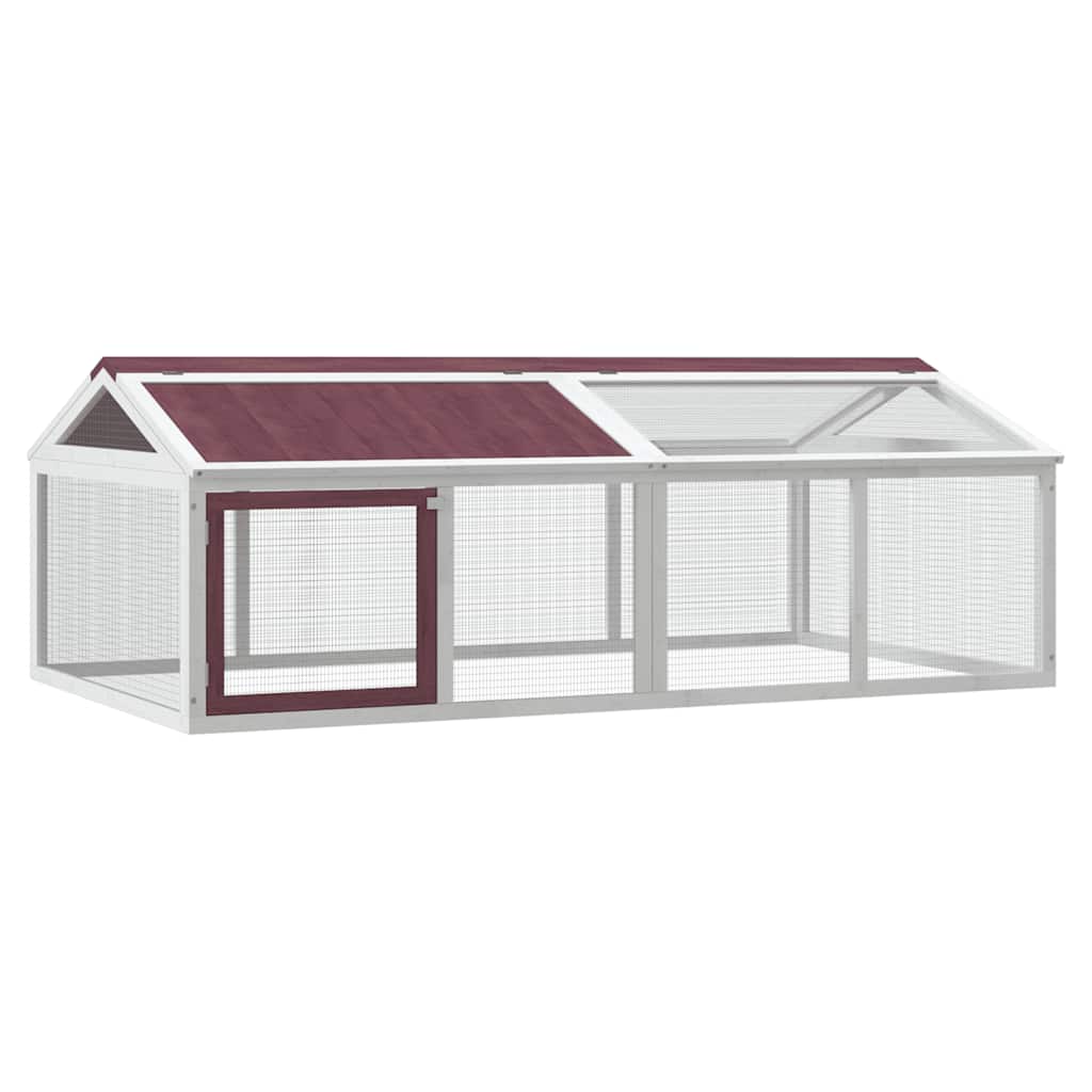 Box per Animali Moka 200x112,5x74 cm in Legno Massello di Pino