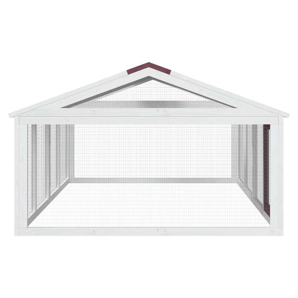 Box per Animali Moka 200x112,5x74 cm in Legno Massello di Pino