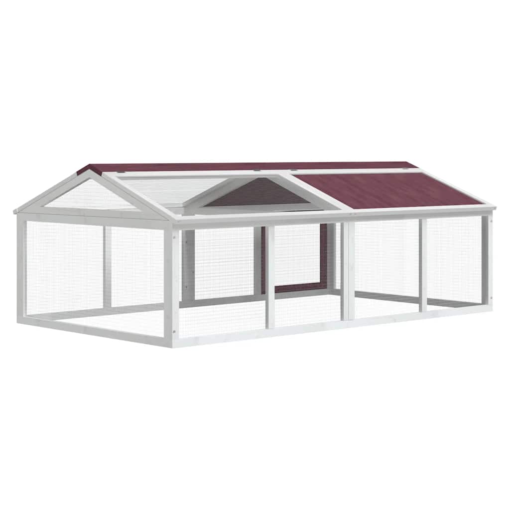 Box per Animali Moka 200x112,5x74 cm in Legno Massello di Pino