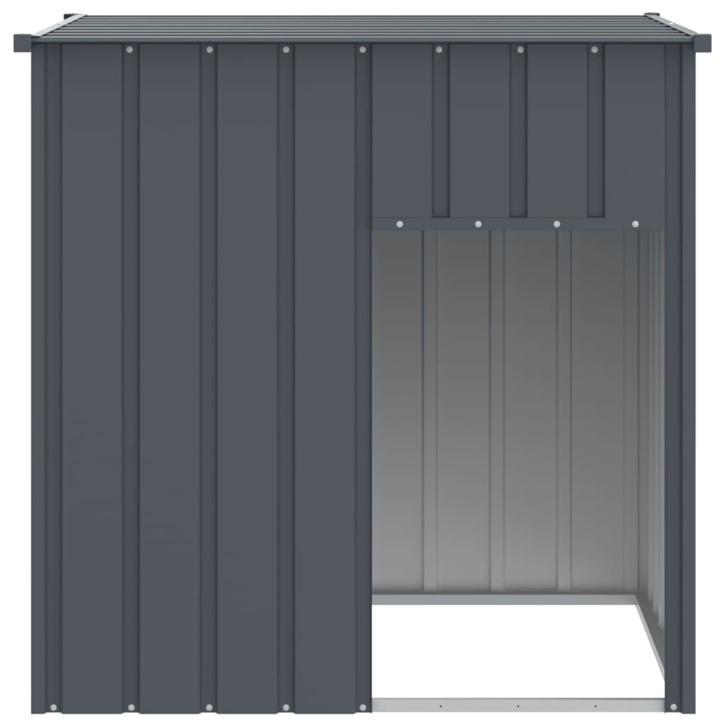 Cuccia per cani con tetto antracite 110x103x109 cm in acciaio zincato