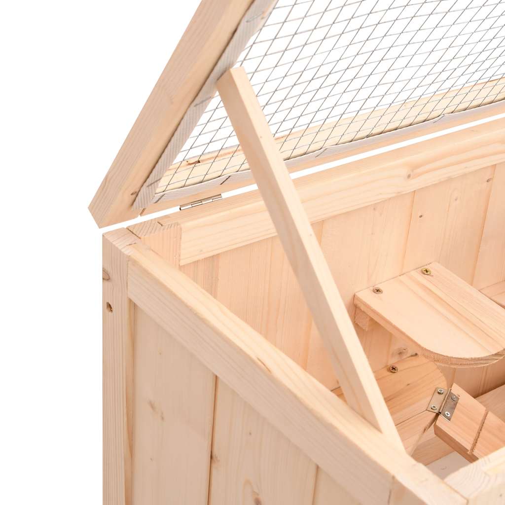 Gabbia per Criceti 60x30x35 cm in Legno Massello di Abete