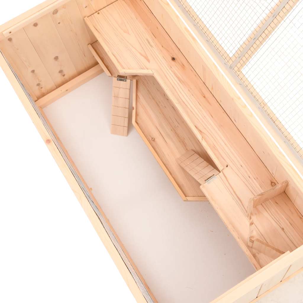Gabbia per criceti 104x52x54 cm in legno massello di abete