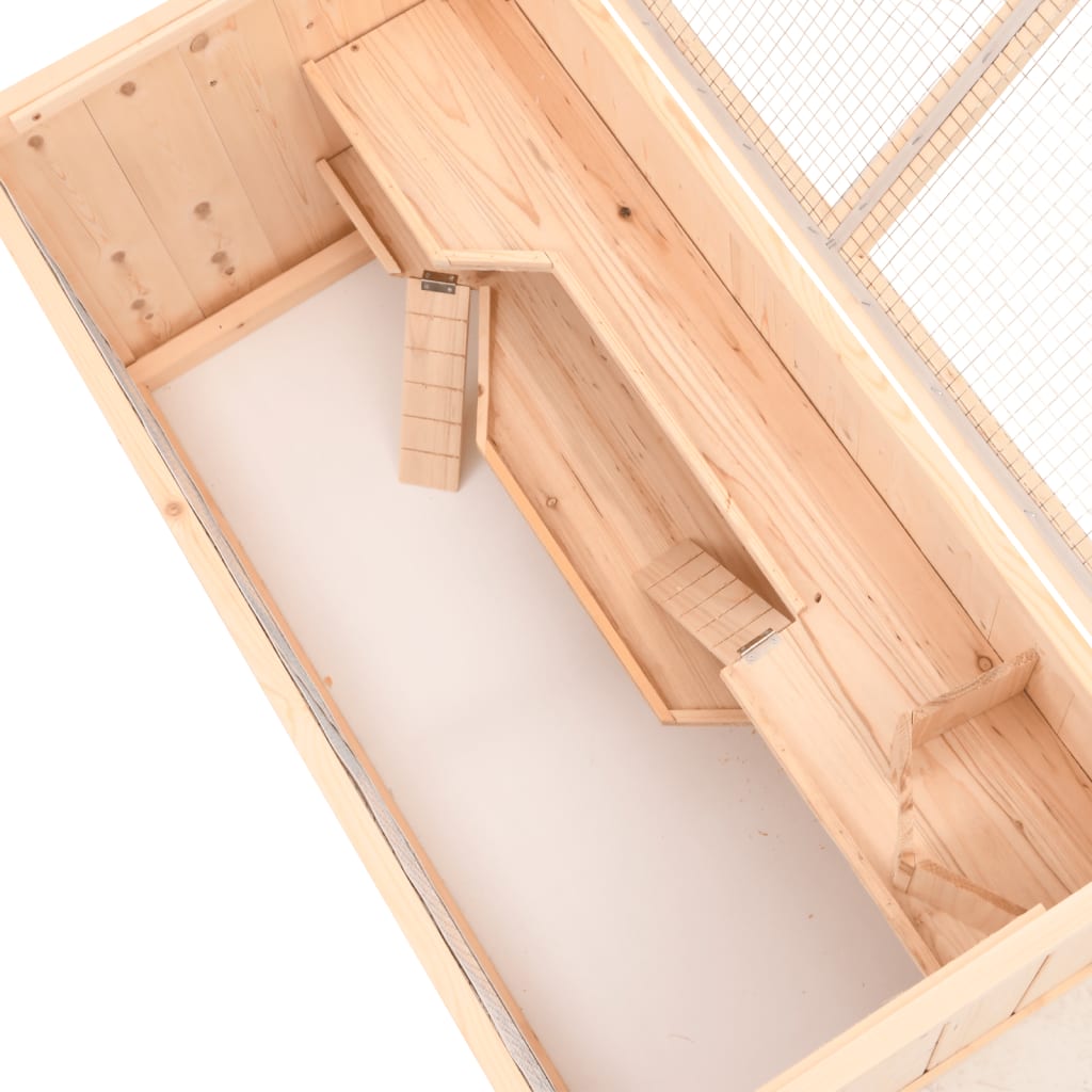 Gabbia per criceti 89,5x45x45 cm Legno massello di abete