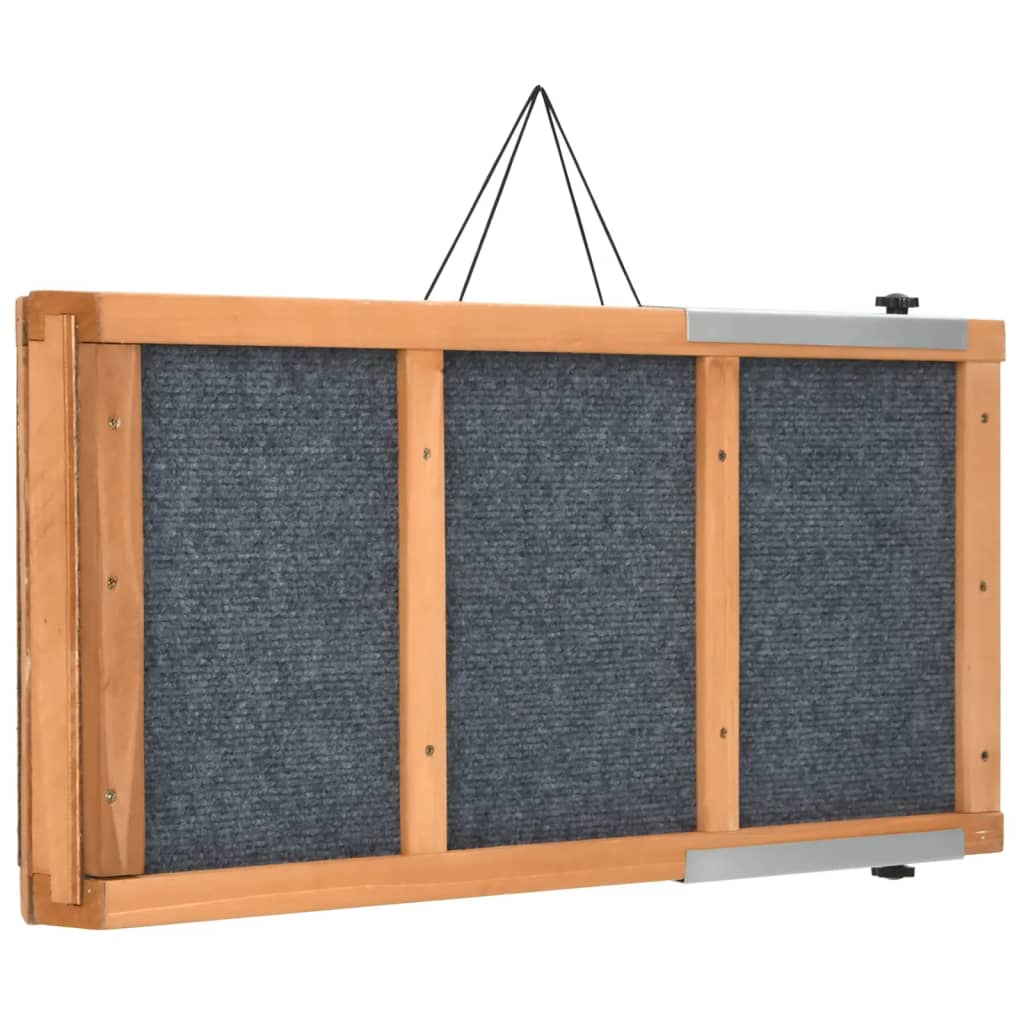 Rampa per Cani Grigia 120x30 cm in Legno Massello di Abete