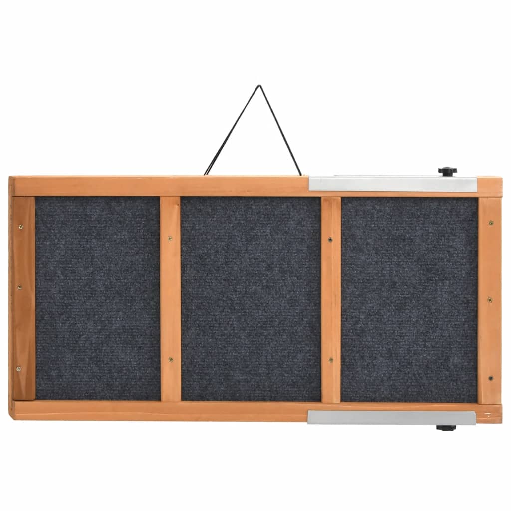 Rampa per Cani Grigia 120x30 cm in Legno Massello di Abete