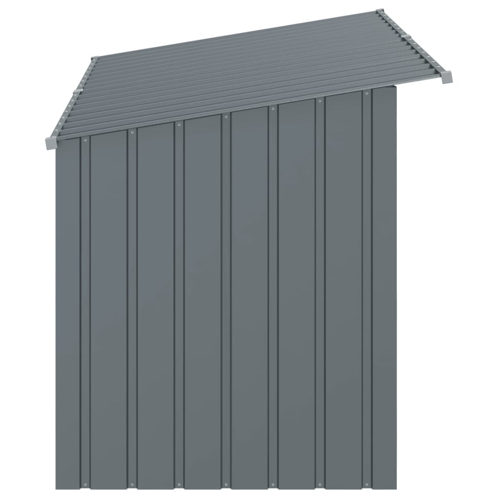 Casetta Cani con Tetto Antracite 196x91x110 cm Acciaio Zincato