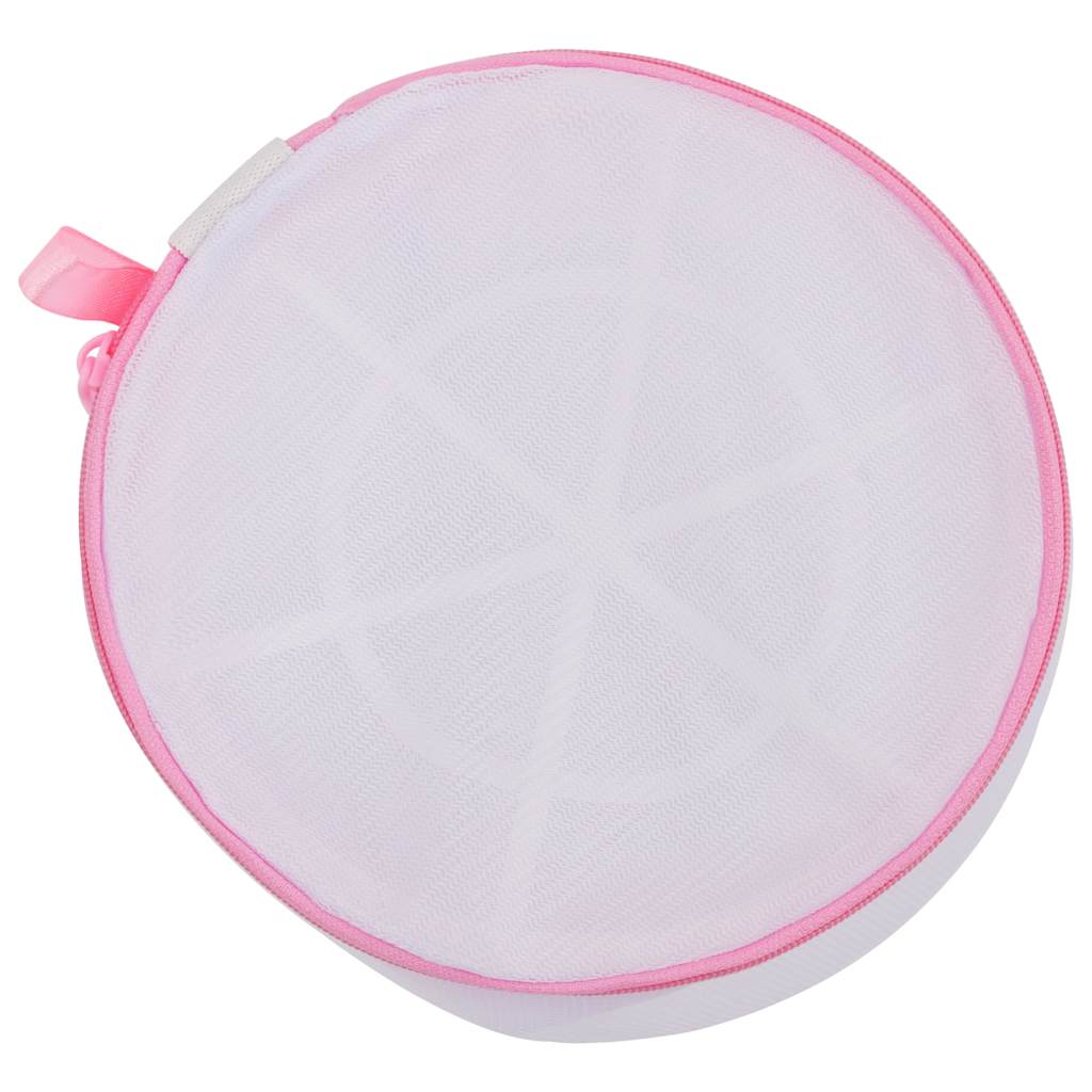 Set Borse della Biancheria in Rete 3 pz Bianco e Rosa