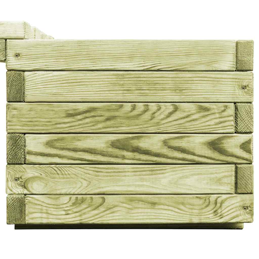 Panca con Fioriere da Giardino B-Stock Pino Massello Impregnato