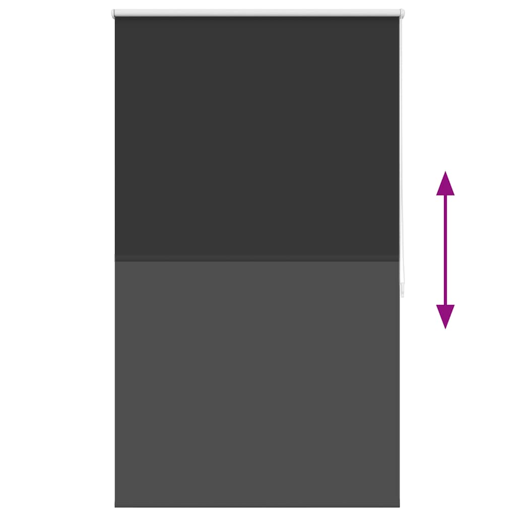 Tenda a rullo oscurante 124,4x175 cm Tessuto Larghezza 120 cm nero
